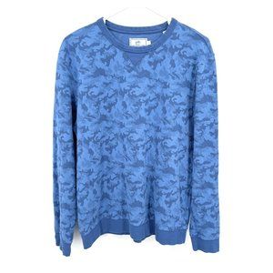 Southern Tide Blue Camo Crew Sweatshirt Mens Sz L